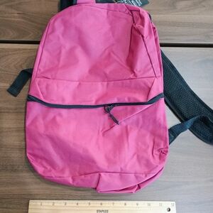 Maroon Light Weight Backpack with Black Accents